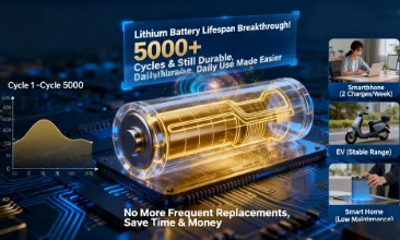 A major leap in lithium battery life! Durable even after thousands of charge/discharge cycles, making daily use more worry-free.